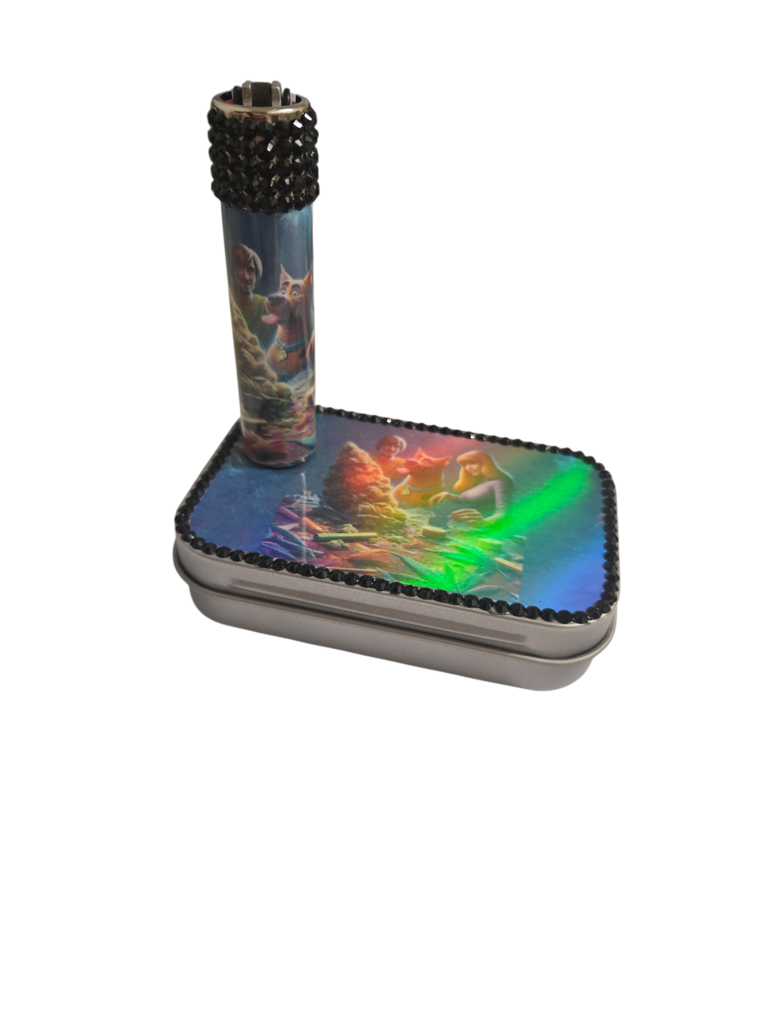 Gift set 2 piece personalised Clipper Lighter and matching tobacco tin (Copy 2)