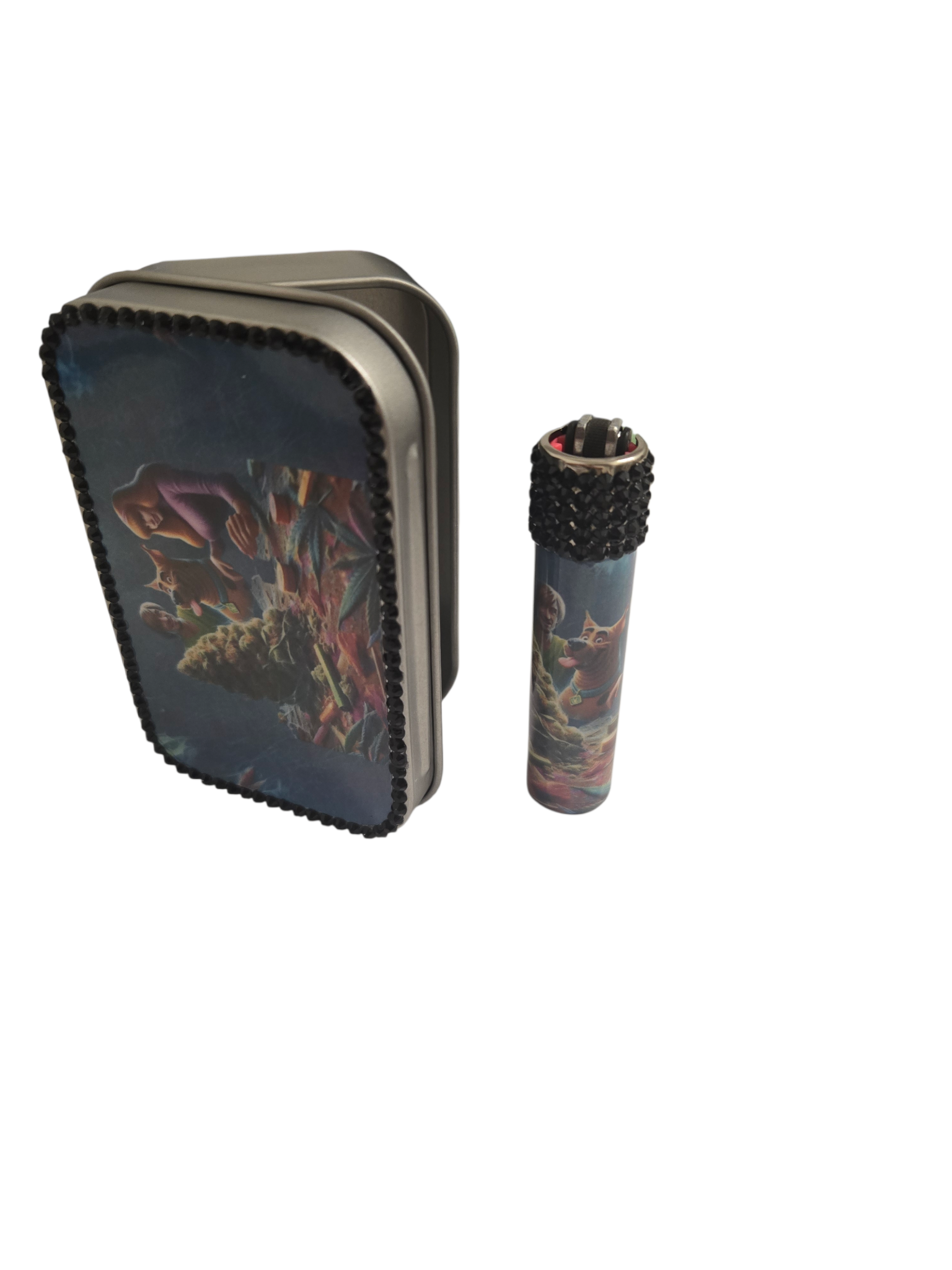 Gift set 2 piece personalised Clipper Lighter and matching tobacco tin (Copy 2)