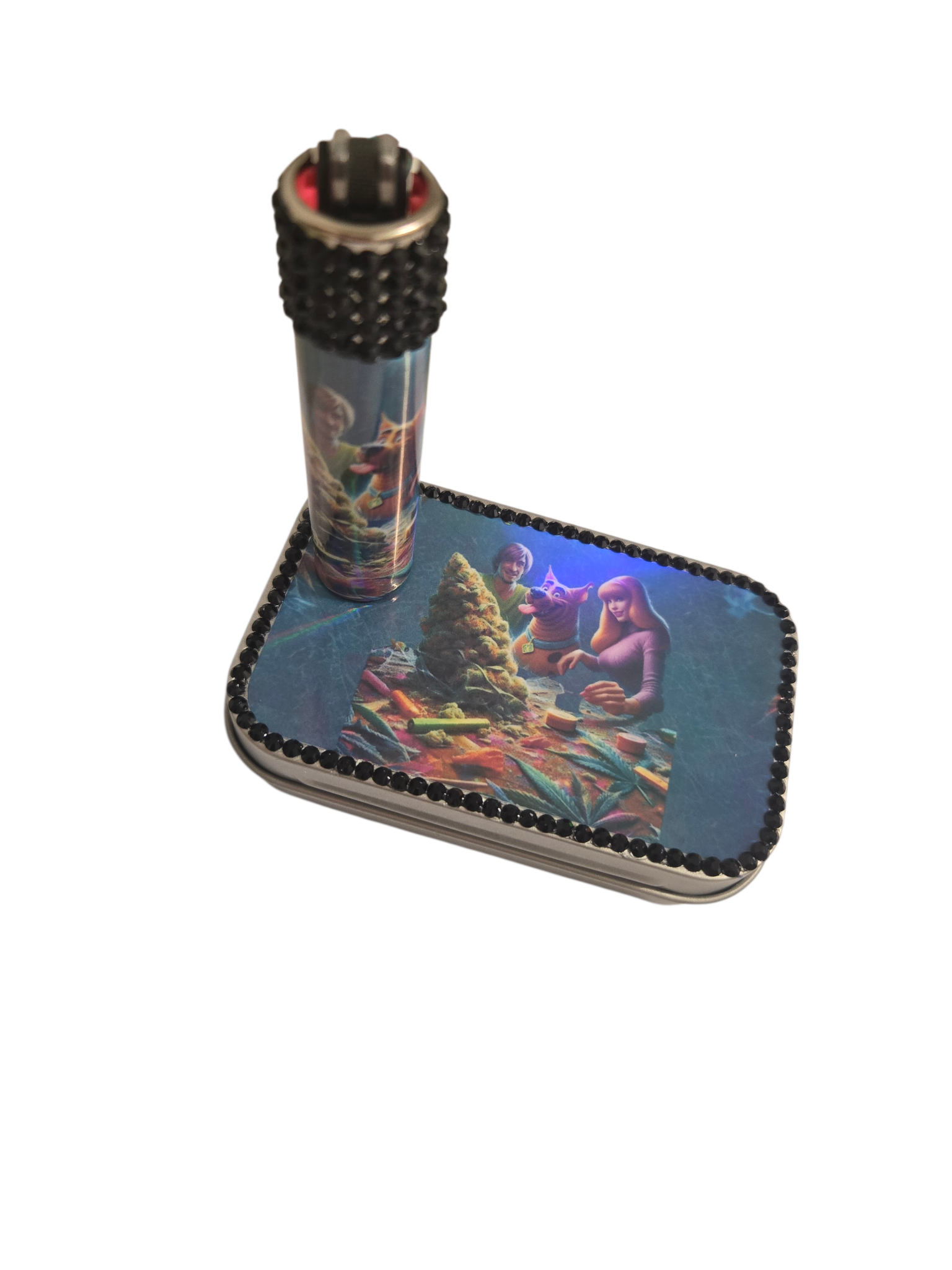 Gift set 2 piece personalised Clipper Lighter and matching tobacco tin (Copy 2)